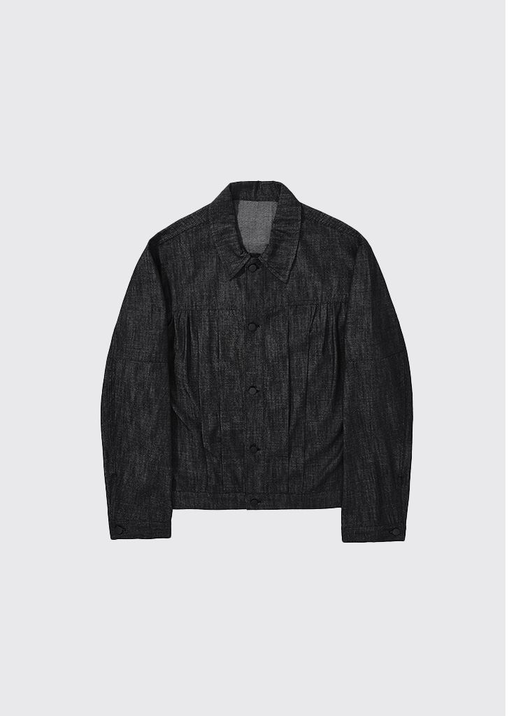 Indigo loosed trucker shirts  jacket Black