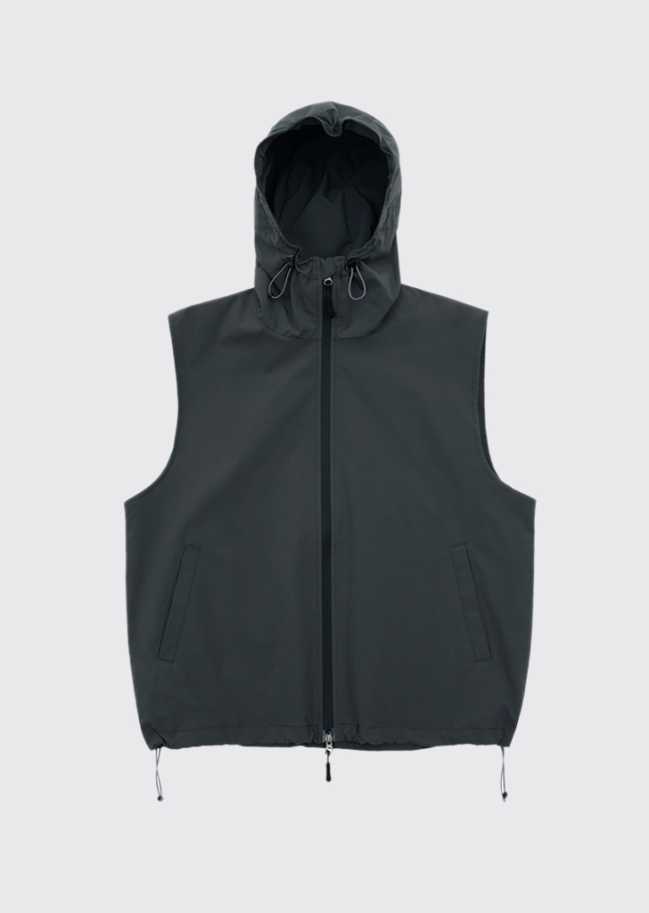 Hike vest hooded zip-up CHARCOAL