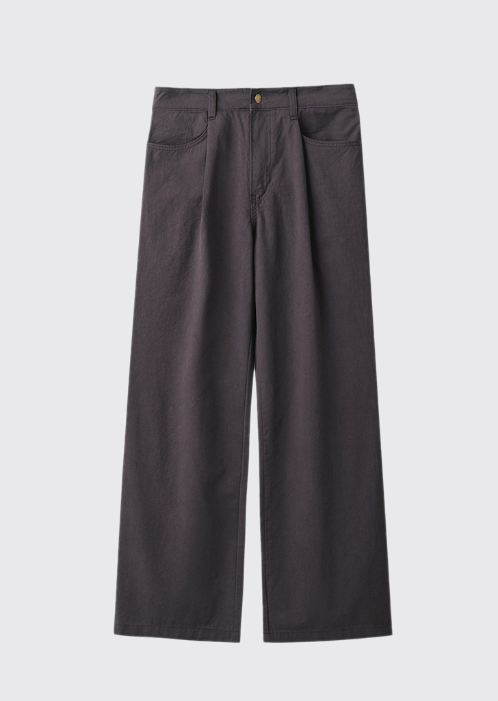 Standard side pocket washed trouser  Purple brown