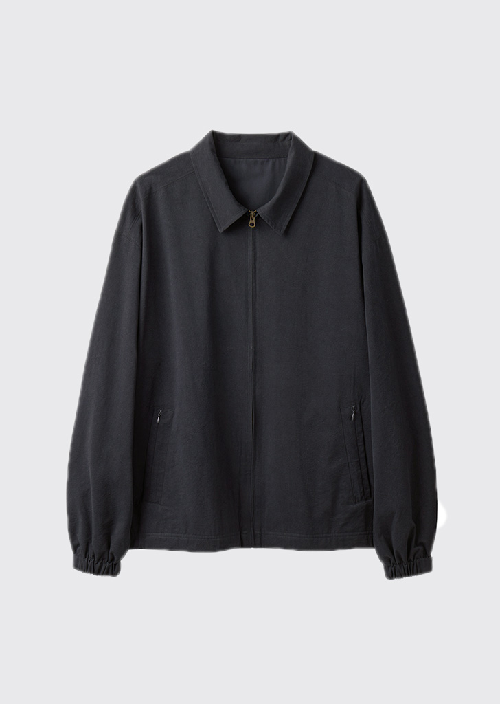 Batik dyeing double pocket collar jacket Black [3/4 출고예정]