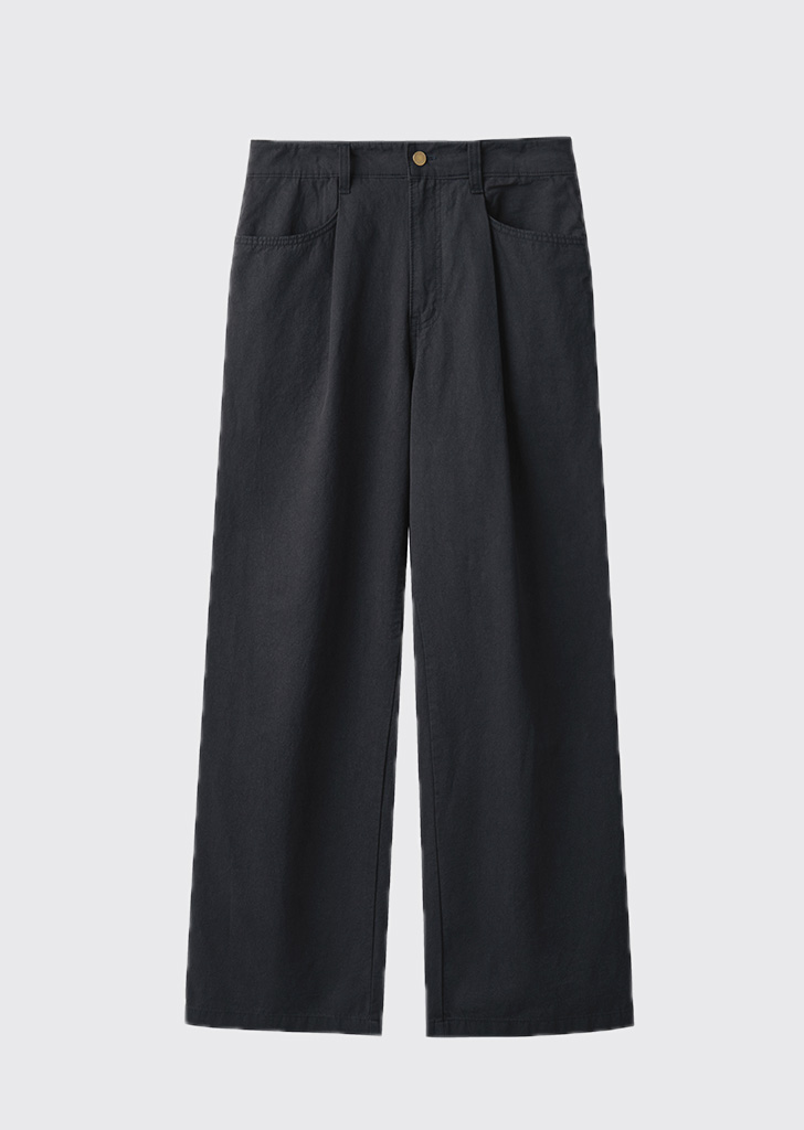 Standard side pocket washed trouser  Black Concrete