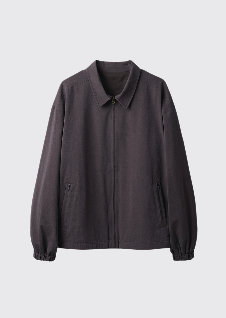 Batik dyeing double pocket collar jacket Purple brown[3/4 출고예정]