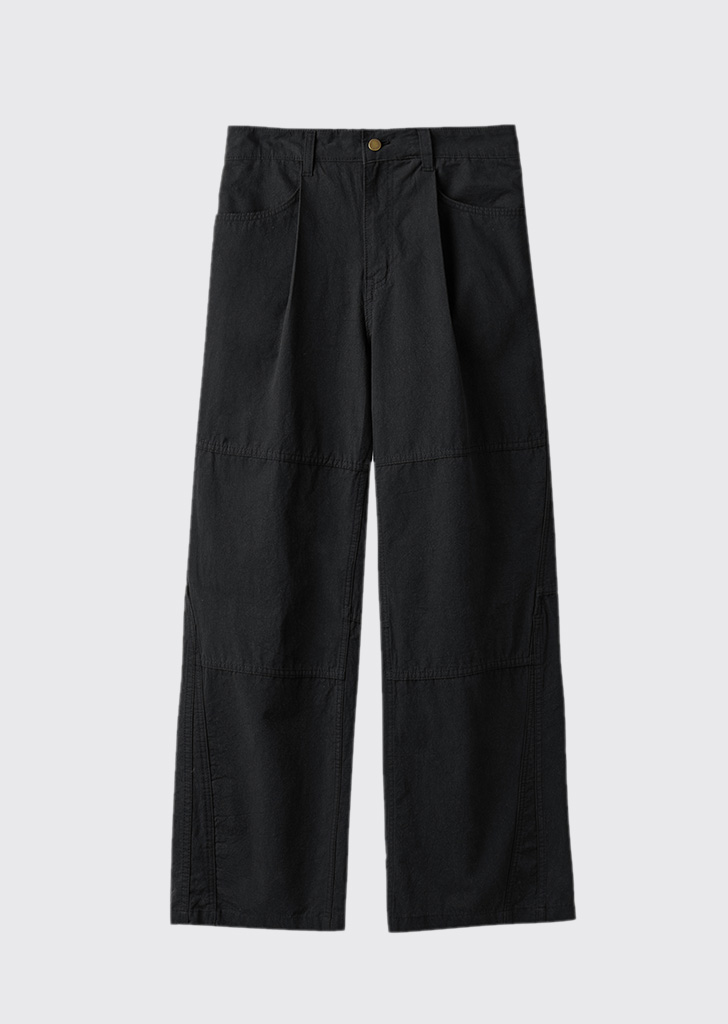 SL washed pants(Section line washed pants) Black