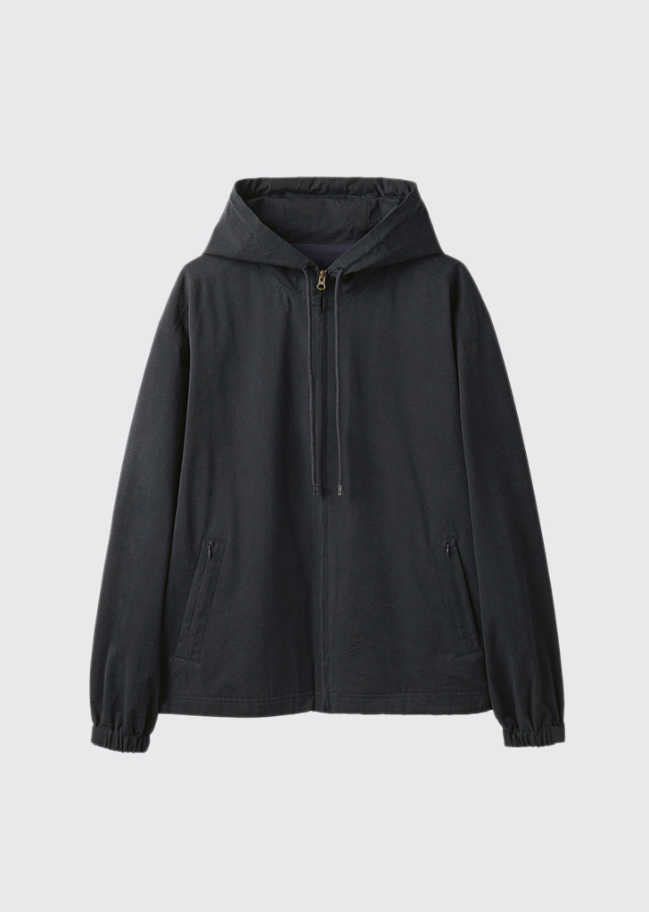 Batik dyeing double pocket hooded jacket Black [3/4 출고예정]