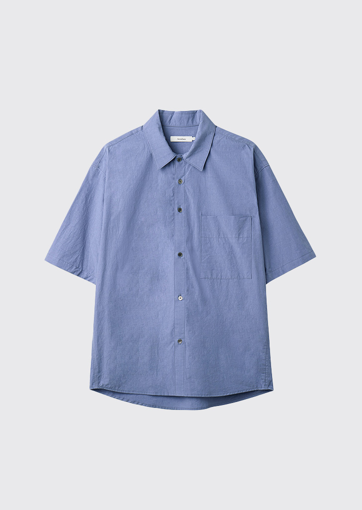 Batik bio half shirts_Dyed blue