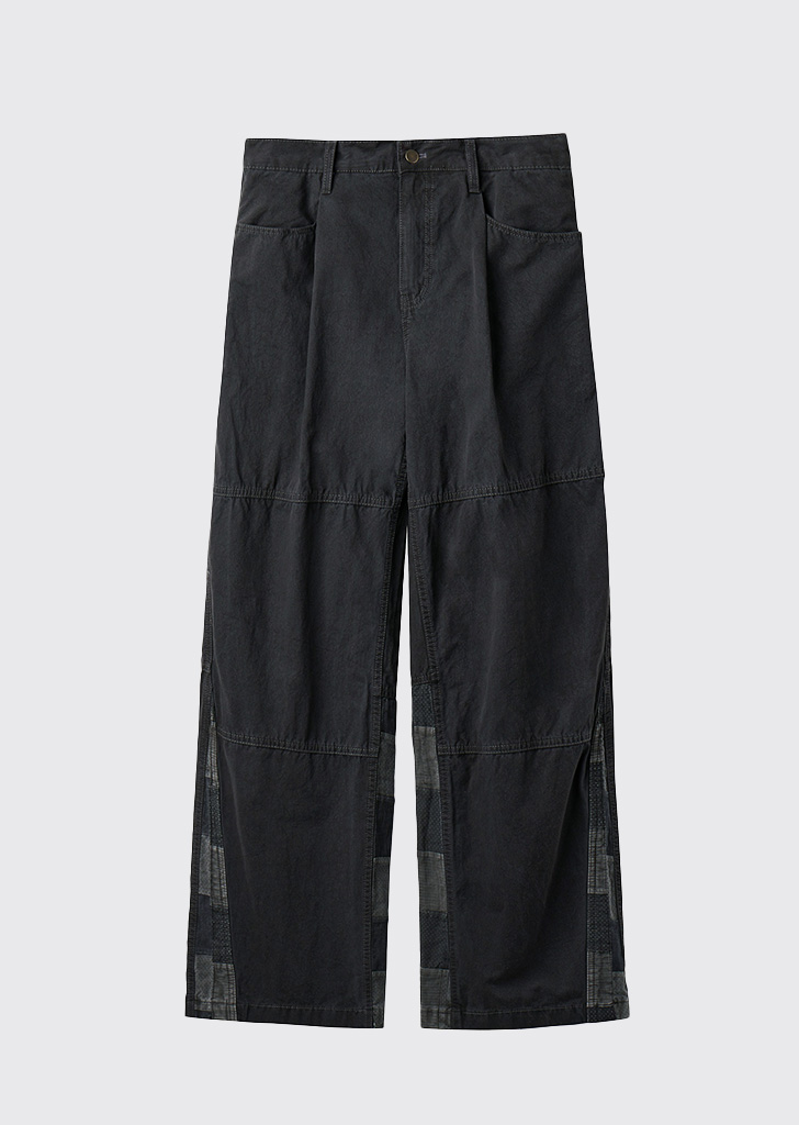 [5/3(금) 예약발송] SL(Section line) multi-patchwork washed pants_Charcoal